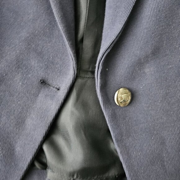 Zara Women's Blue blazer jacket with pop of red size small - Picture 2 of 8